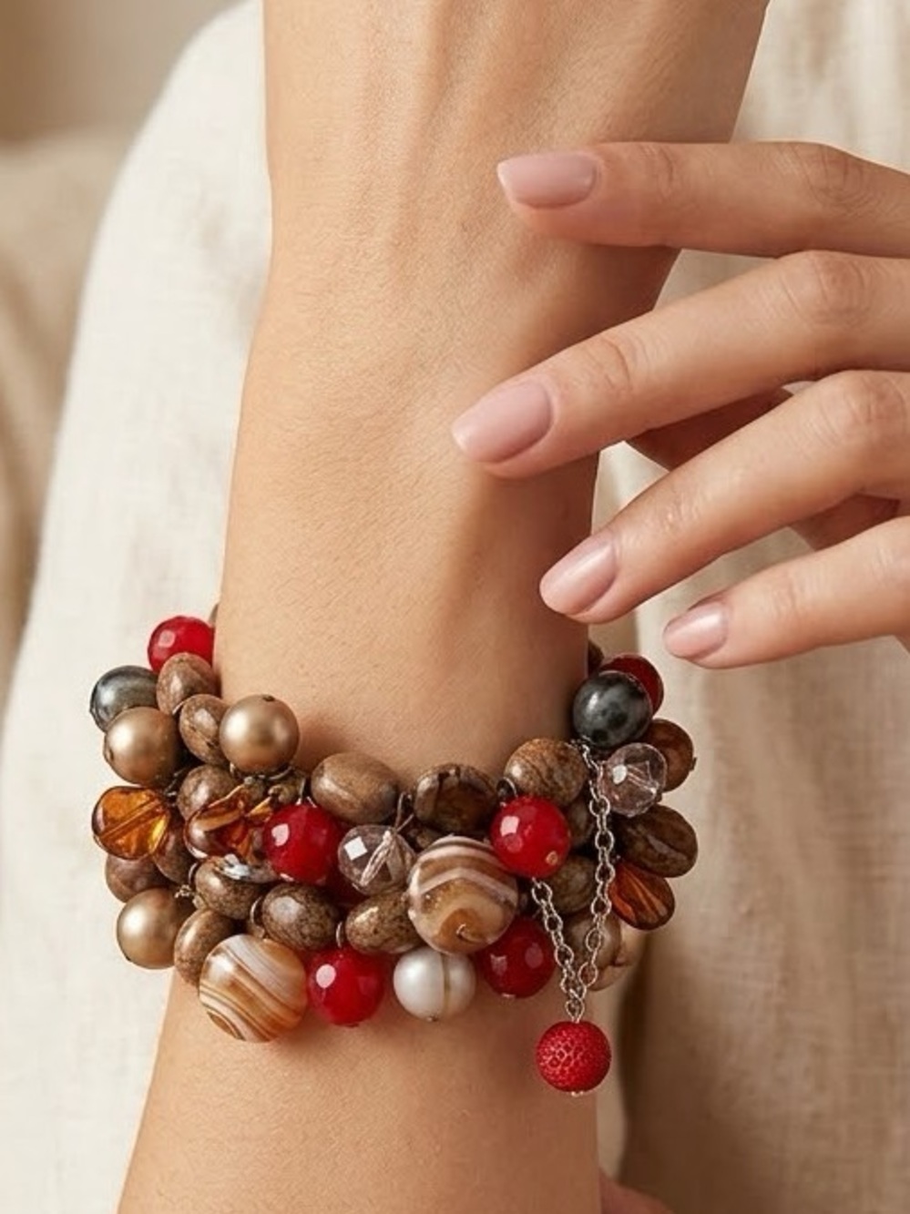 Boho beaded Boho beaded stretchy bracelet